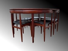 Danish Teak Extendable Dining Table & 6 Chairs Set By Hans Olsen For Frem Røjle