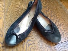 French Sole ballet flats, black suede, size 37