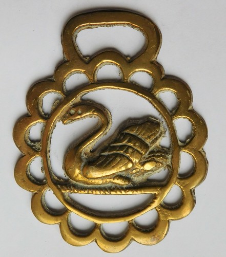 Vintage horse brass swimming