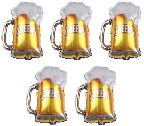 5pcs mini beer - 'cheers', glass