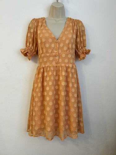 Orange apricot textured swiss - orange/apricot,