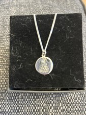 STERLING SILVER BUDDHA PENDANT And CHAIN. -18’