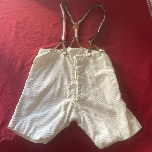 Vintage white cord boys shorts - white,