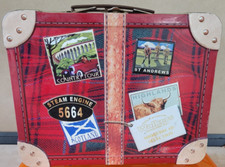 Walkers Shortbread Travel Suitcase Scotland Empty Collectable Tin (USED)  V G C