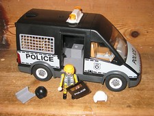  PLAYMOBIL CITY POLICE RIOT PROTECTION POLICE OPENOU VAN LORRY PLAYFIGURE SHIELD