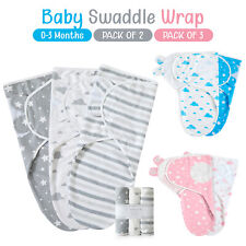 Cotton Baby Swaddle Wrap Pack of 2,3 New Born Infant Sleeping Bag 0-3 Month
