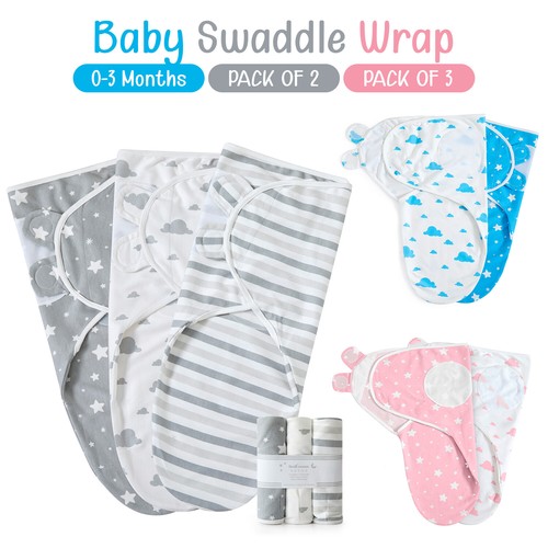 Cotton baby swaddle wrap pack - baby,