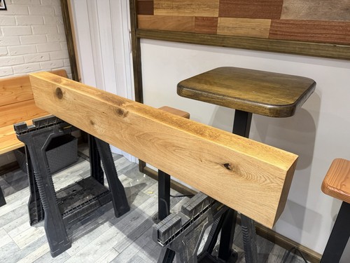 Solid oak fireplace - solid, beam