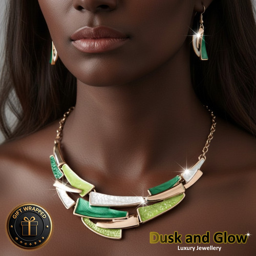 Luxury green gold jewelry set - luxury,