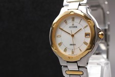 Vintage 1992 Seiko Asterisk 8N45-6000 Date Two-Tone HAQ Quartz Mens Watch JAPAN
