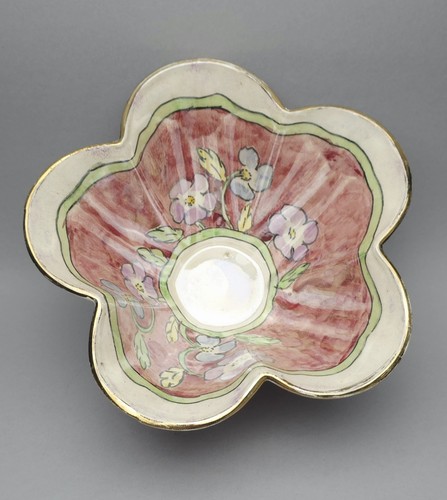 Pink lustre glaze floral - lustre,