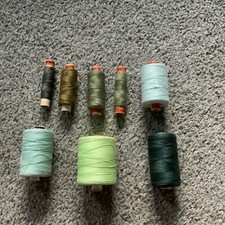 8 mix greens  drima-t and sylko eagley unnamed  cottons reel Sewing Thread #27
