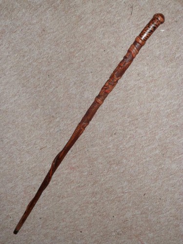 Antique faux snakewood - antique, walking