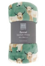 Highland Cow Flannel Blanket