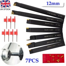 Lathe Turning Tool Set 12Mm Shank 7 Pieces Carbide Turning Tool Metal Lathe Tool