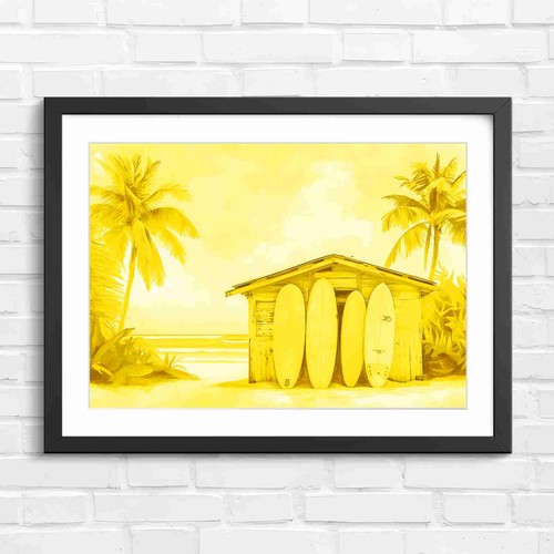 Pastel surfboards shack beach - pastel,