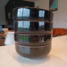 Denby Jet Black 4x Cereal Soup Bowls Good Condition 15cm D 6.5cm H