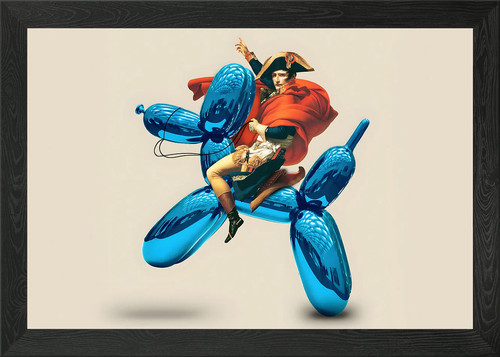 Napoleon balloon dog framed - dog,