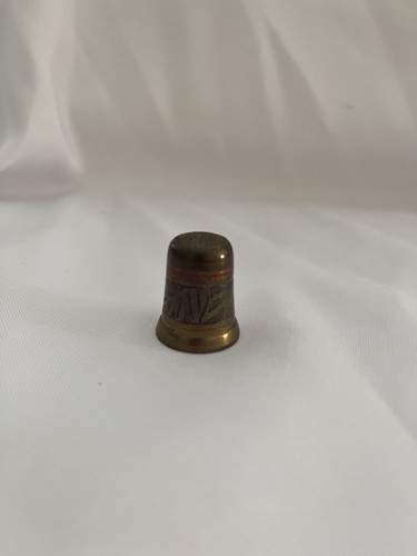 Vintage solid brass thimble - brass,