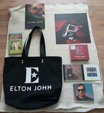 Elton John Farewell Tour Reversable Tote Bag+Hand Signed Art Card+Diamonds 3CD 