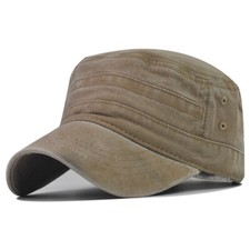 Mens Washed Military Cap Cadet