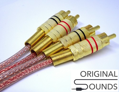 Gold phono rca lead - 1m,