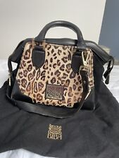 Biba leather and Leopard Pony Skin handbag