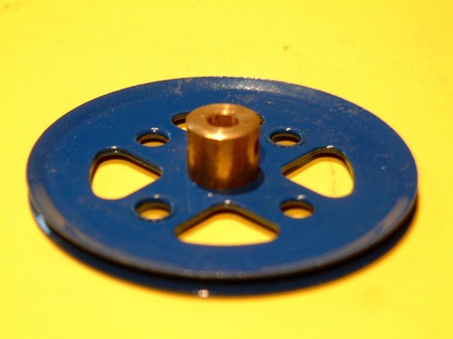 Blue meccano inch pulley - blue, 2