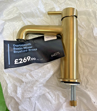 HERITAGE DARTMOUTH BASIN MIXER TAP BRUSHED BRASS GOLD 648375 EX-DISPLAY