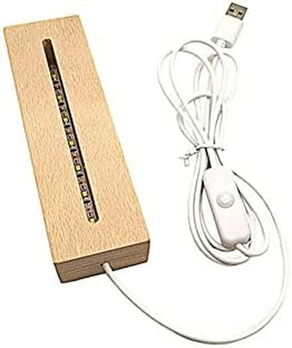 Wood art rectangle led - art,