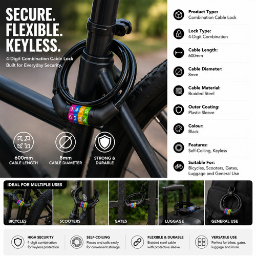 Combination bike lock - combination,