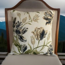 A 16 Inch cushion cover in Laura Ashley Gosford charcoal Fabric