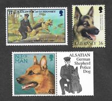 POLICE DOG GERMAN SHEPHERD ALSATION 3 VALUES MNH  DOGS PETS