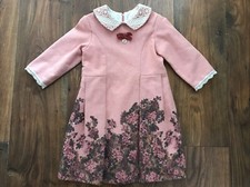 AD. Age 6 Years Pink Floral Foque Romany Dress KIDS PARTY FORMAL PRETTY WINTER