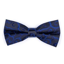 Jacquard Wedding Bow tie Pre-tied Royal Swirl Fastener