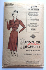 vintage 1940s dress Ringier Schnitt sewing pattern  B 98cm