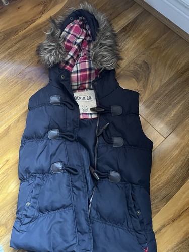 Denim girls gillet coat - denim,