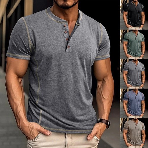 Mens henley shirt short - mens,