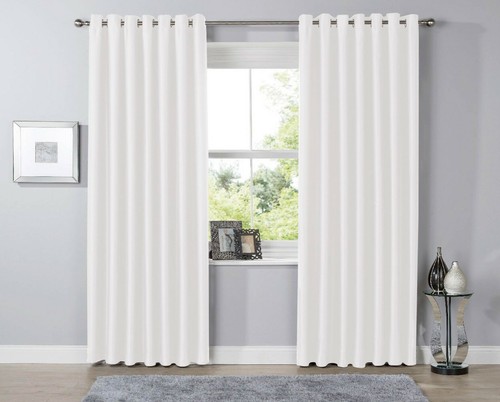 Blackout eyelet curtains black - blackout,