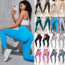 Womens Leggings Ladies Tummy Control High Waist Seamless Gym Sports Yoga Pants