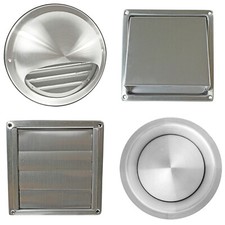 Wall Air Vent Outlet Stainless Steel Metal Cover Exhaust Grille 100 125 150mm