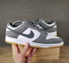 Rare Nike Dunk Low 3M Swoosh Smoke Grey / Gum Sole Trainers Size UK 8 FV0389-100