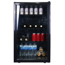 SIA DC1BL Under Counter Drinks Fridge 118L Beer / Wine Cooler With Glass Door