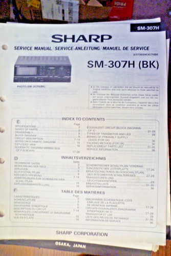 Sharp 307h stereo - sm-307h,