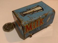 Vintage Milk Truck Pressed TinPlate Metal Litho Advertising Churn BACK CANOPY