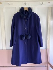 Vintage 1980s Dark Blue Wool