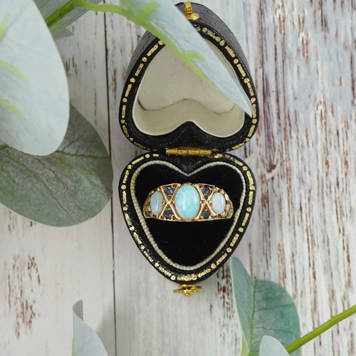 Vintage 9ct gold opal - vintage,
