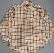 BURBERRY London Shirt Nova Check Long Sleeve Check Beige Men’s Size Large