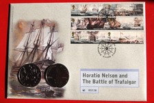 GB 2005 Horatio Nelson & The Battle of Trafalgar 2 x £5 Five Pound Coin Cover