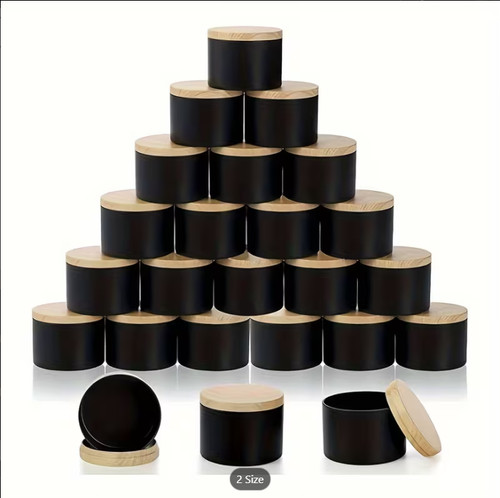 24x 8oz black tins - 8oz,